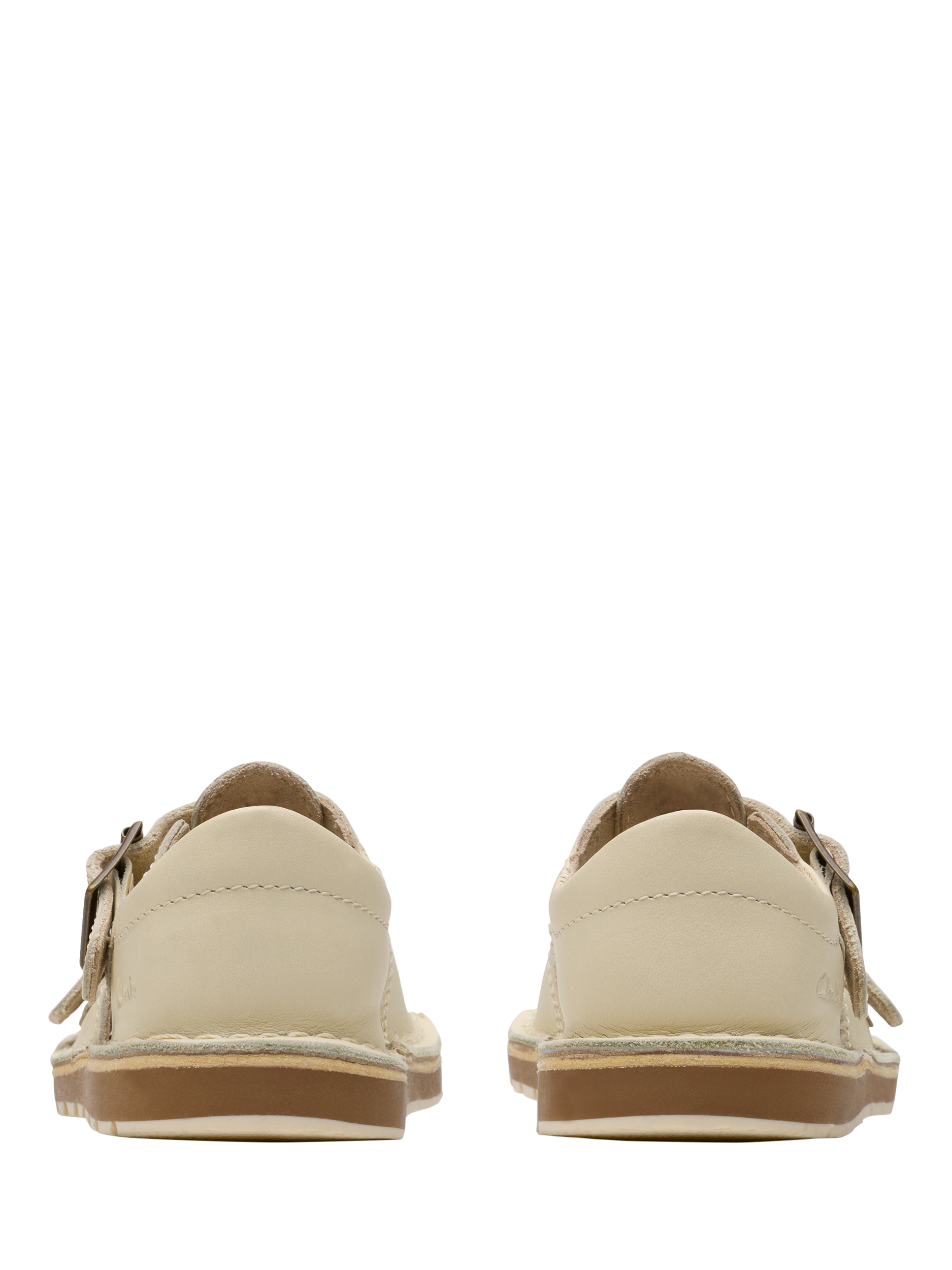 Product image 5 of 7, which shows Clarks Kids' Playsun Reef Sandals, White Leather, 4 F Jnr