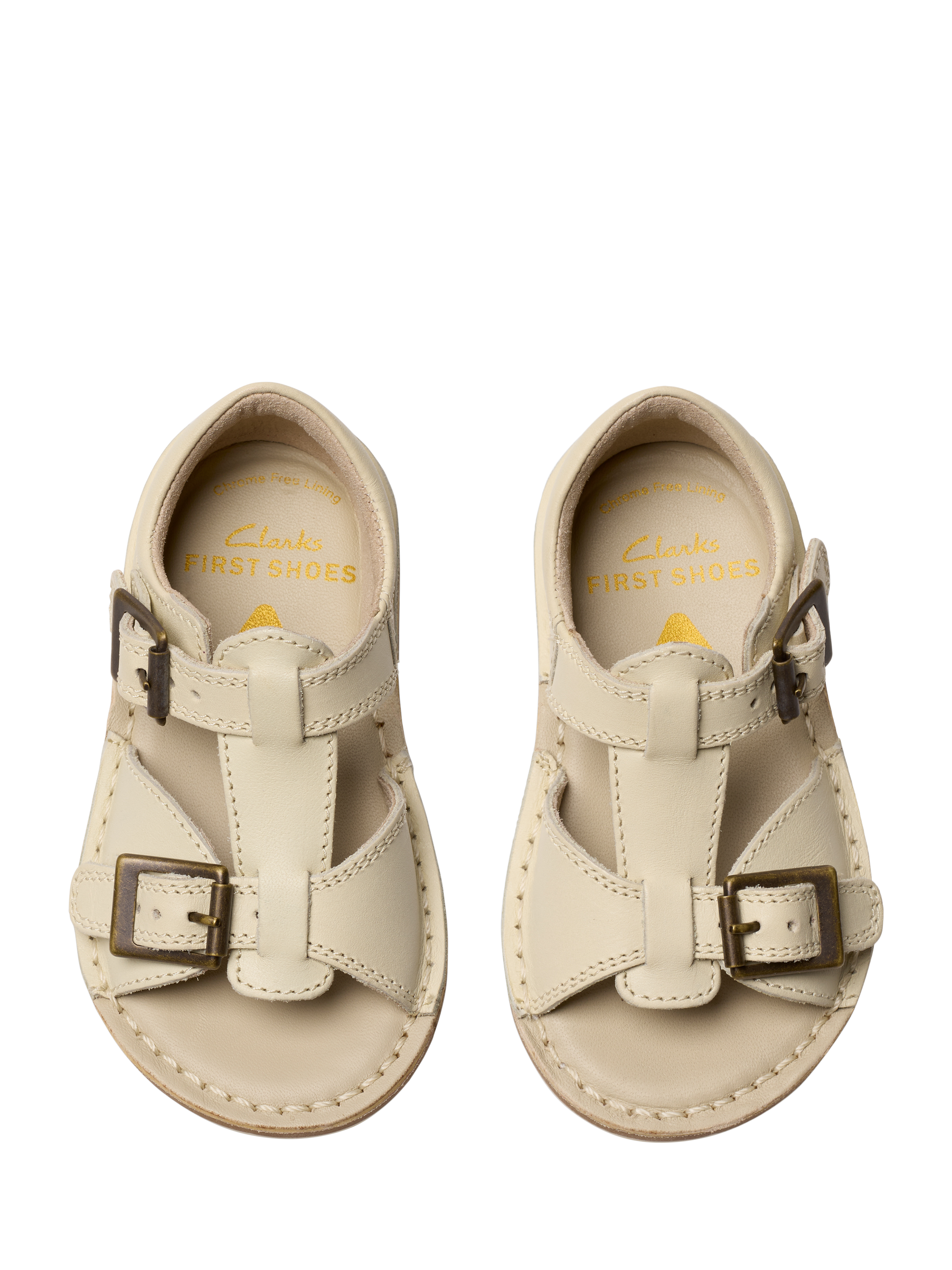 Product image 6 of 7, which shows Clarks Kids' Playsun Reef Sandals, White Leather, 4 F Jnr