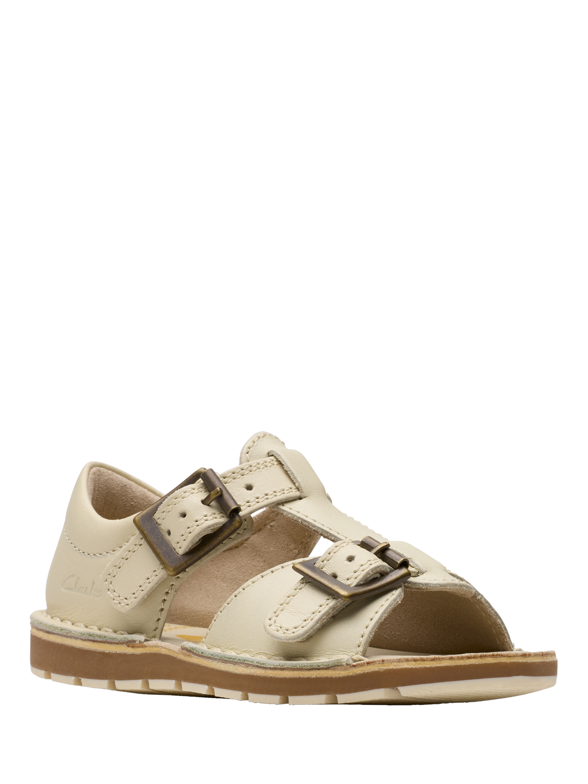Product image 7 of 7, which shows Clarks Kids' Playsun Reef Sandals, White Leather, 4 F Jnr
