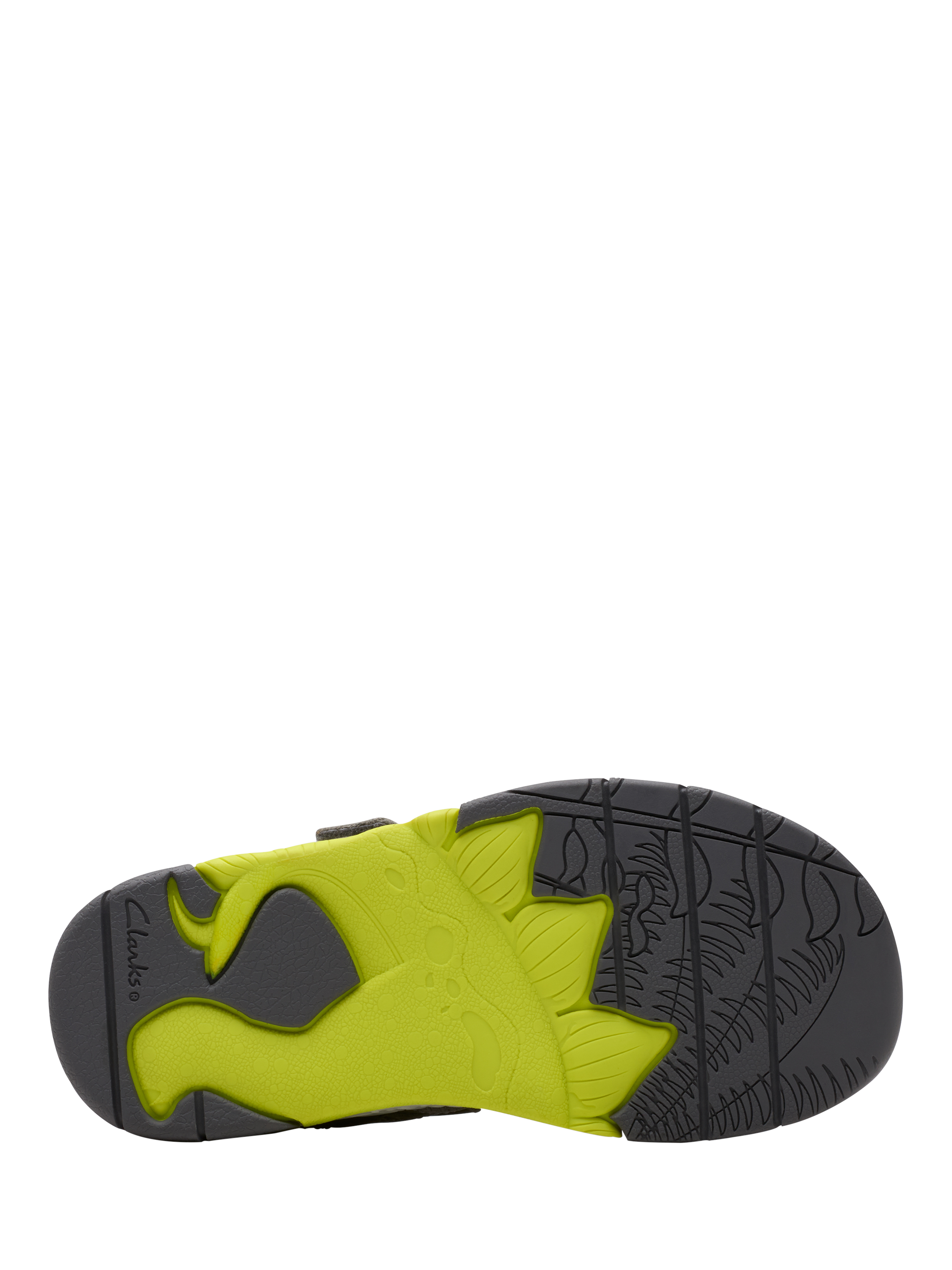 Product image 3 of 8, which shows Clarks Kids' Spiney Tail Shoes, Grey, 7 G Jnr