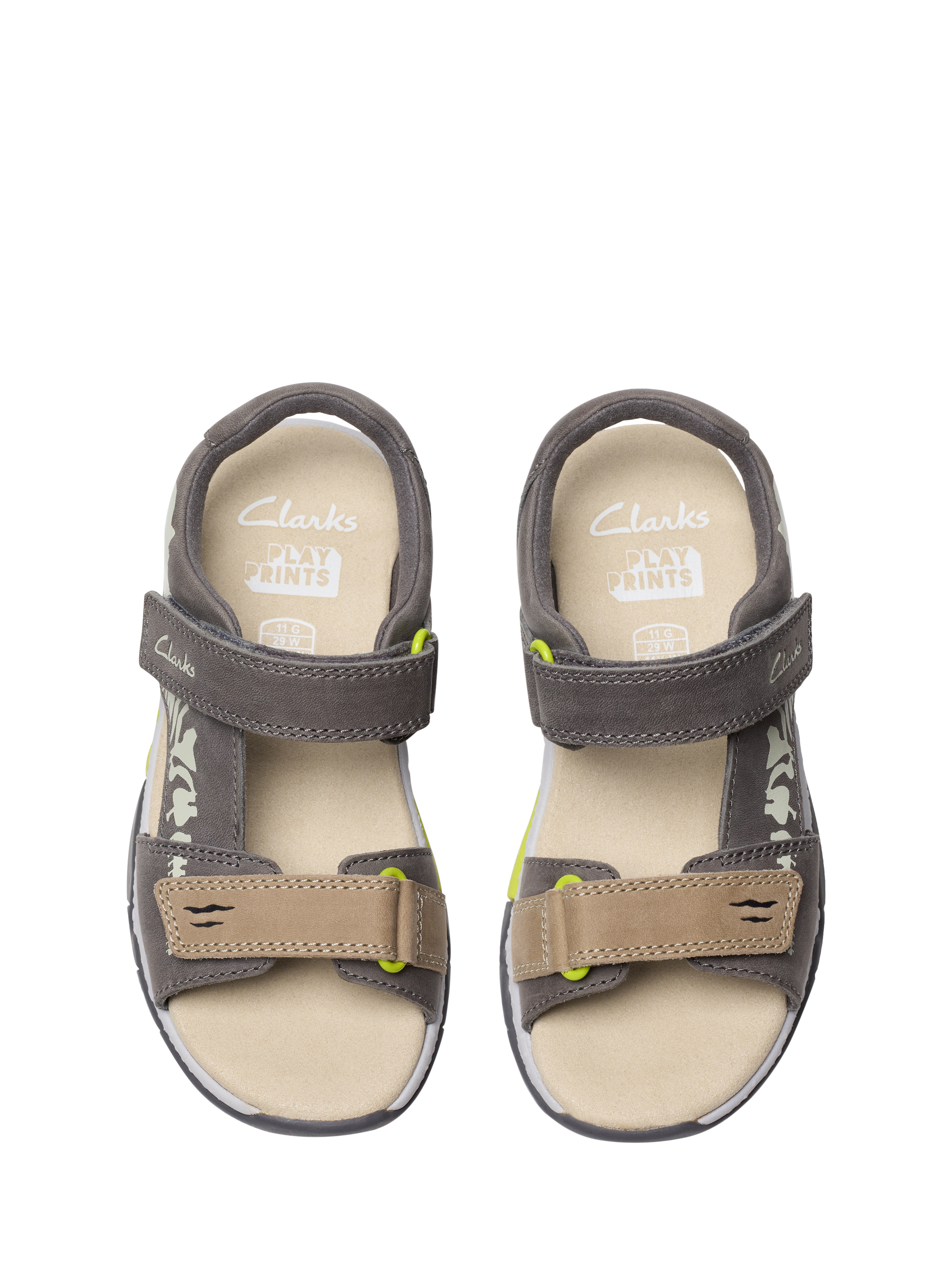 Product image 6 of 8, which shows Clarks Kids' Spiney Tail Shoes, Grey, 7 G Jnr