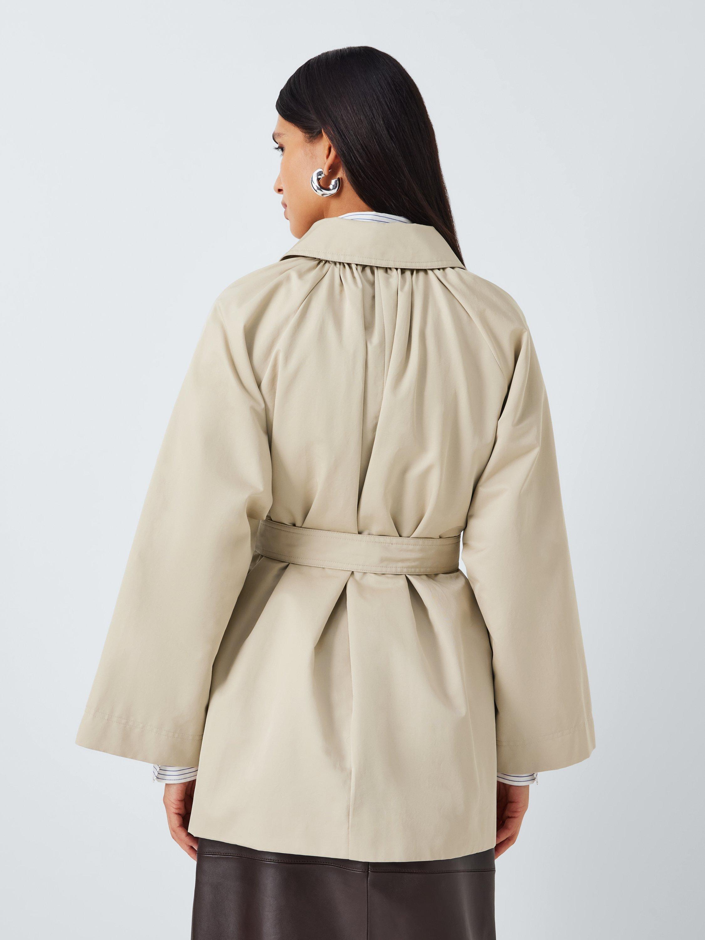 Product image 2 of 6, which shows Marella Marina Belted Raincoat, Cream, 10