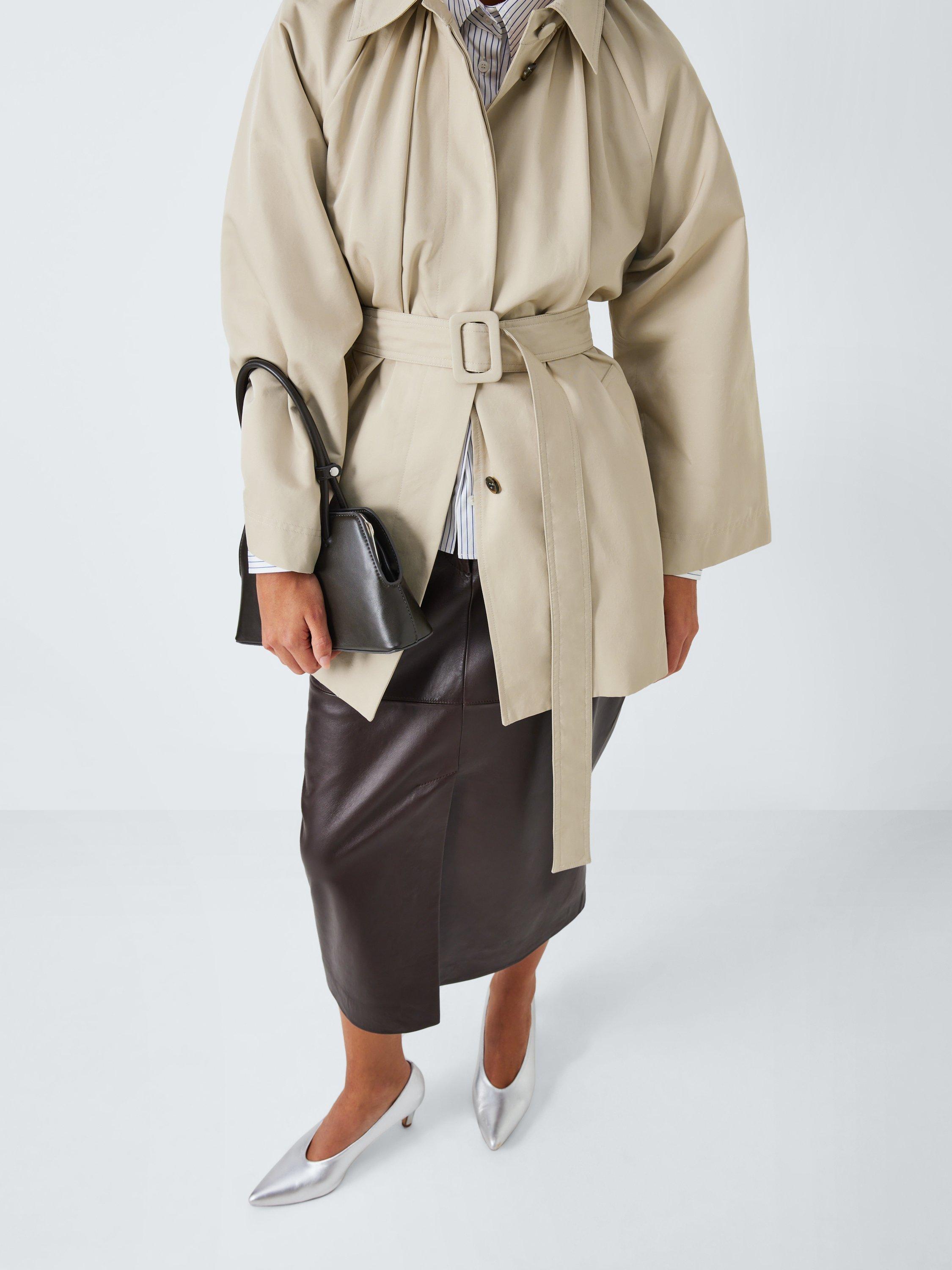 Product image 5 of 6, which shows Marella Marina Belted Raincoat, Cream, 10