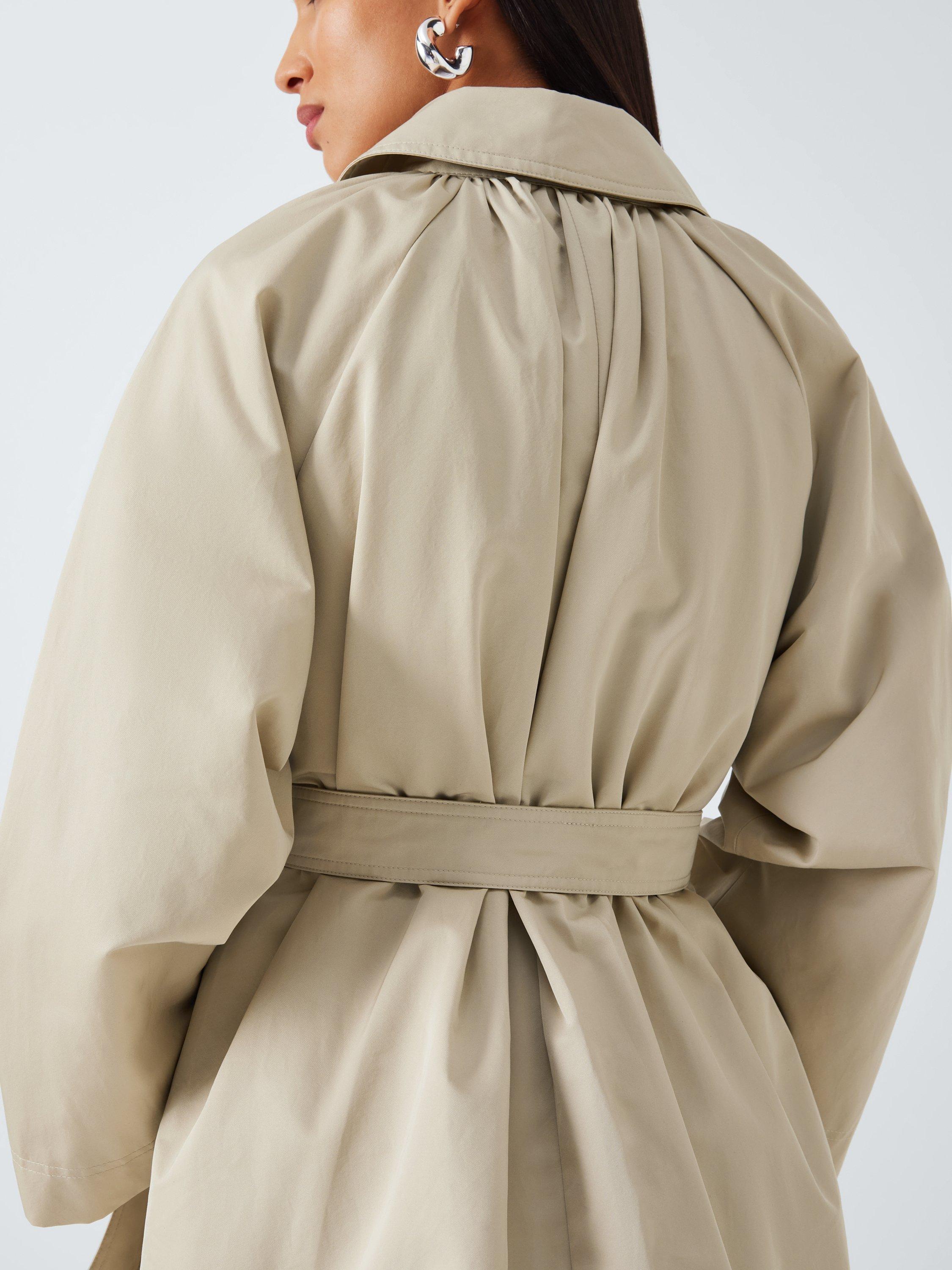 Product image 6 of 6, which shows Marella Marina Belted Raincoat, Cream, 10