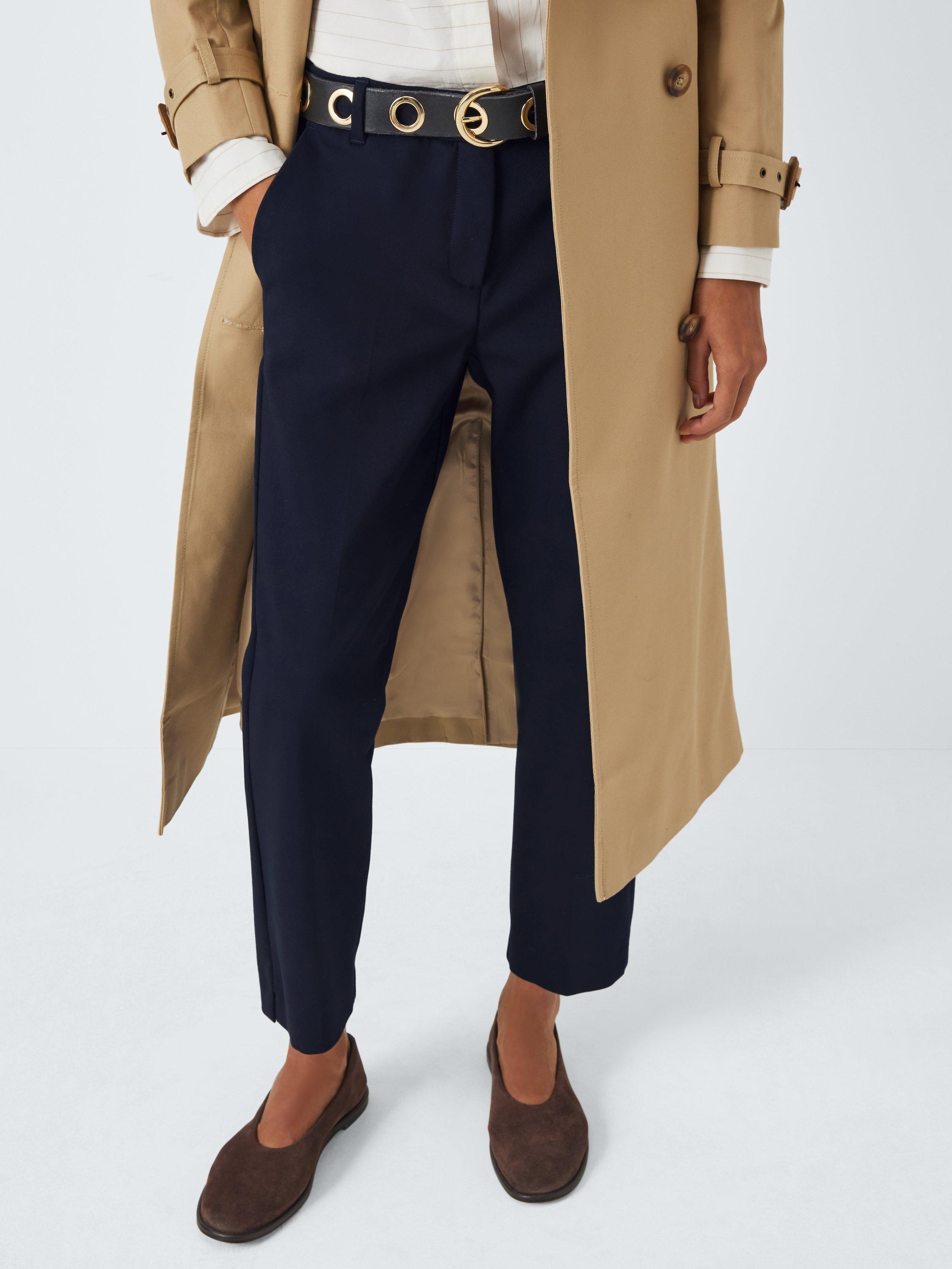 Marella Miele Tailored Trousers, Navy