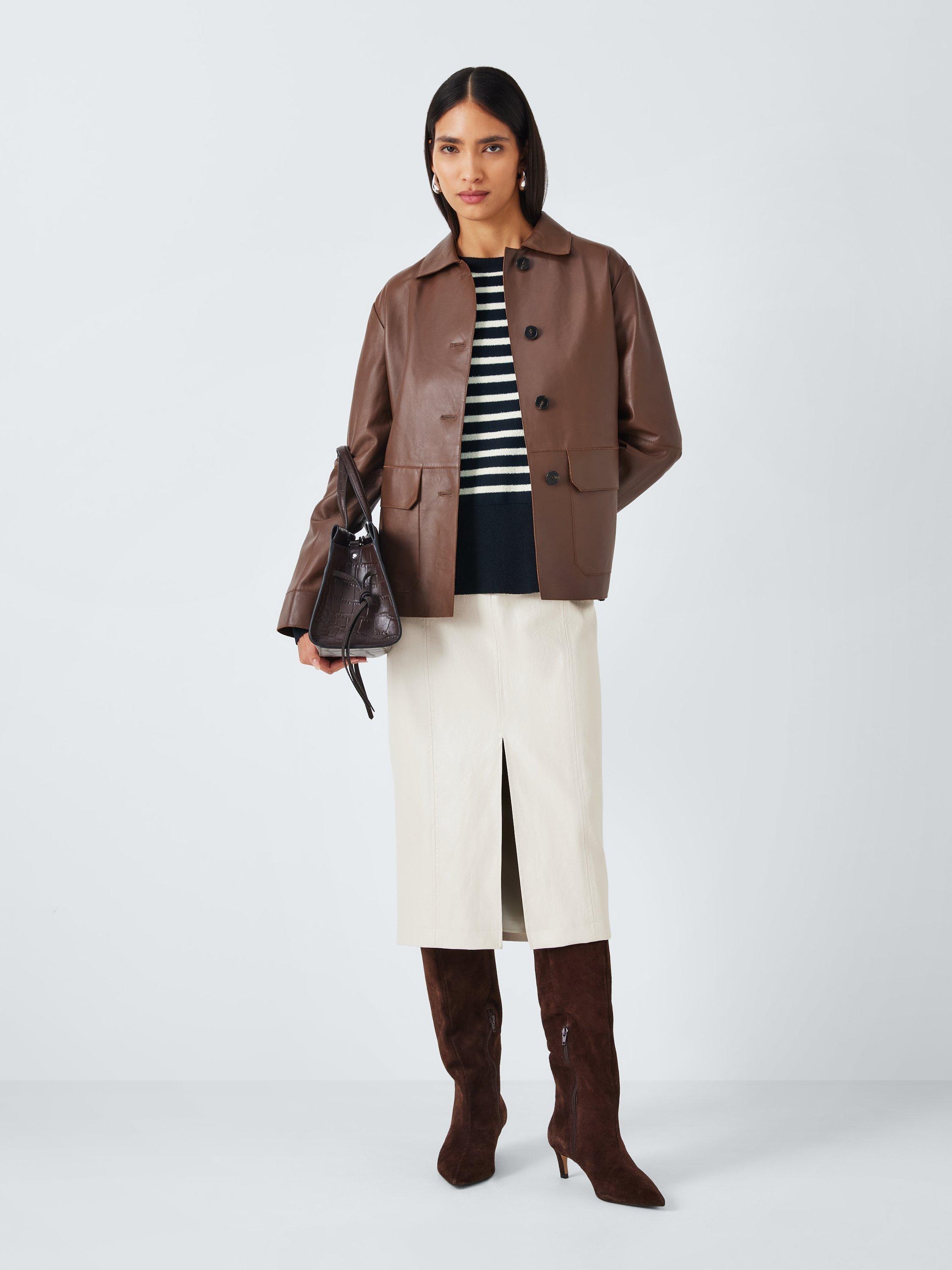 Product image 3 of 6, which shows Marella Latina Stripe Jumper, Navy/White, M