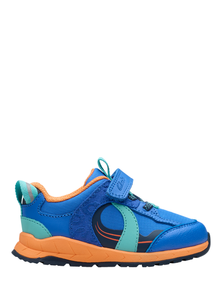 Clarks Kids' Selva Hero Toddler Trainers, Bright Blue, Bright Blue
