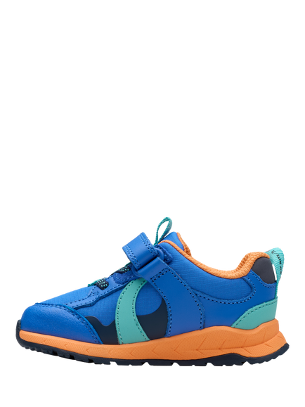 Clarks Kids' Selva Hero Toddler Trainers, Bright Blue - view 2, Bright Blue