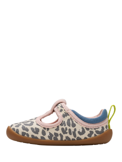 Clarks Baby Roamer Vibe Pre-Walker Shoes, Ecru Canvas - view 2, Ecru Canvas