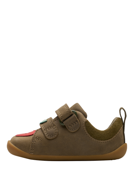 Clarks Baby Roamer Garden Pre-Walker Leather Toddler Shoes, Olive - view 2, Olive