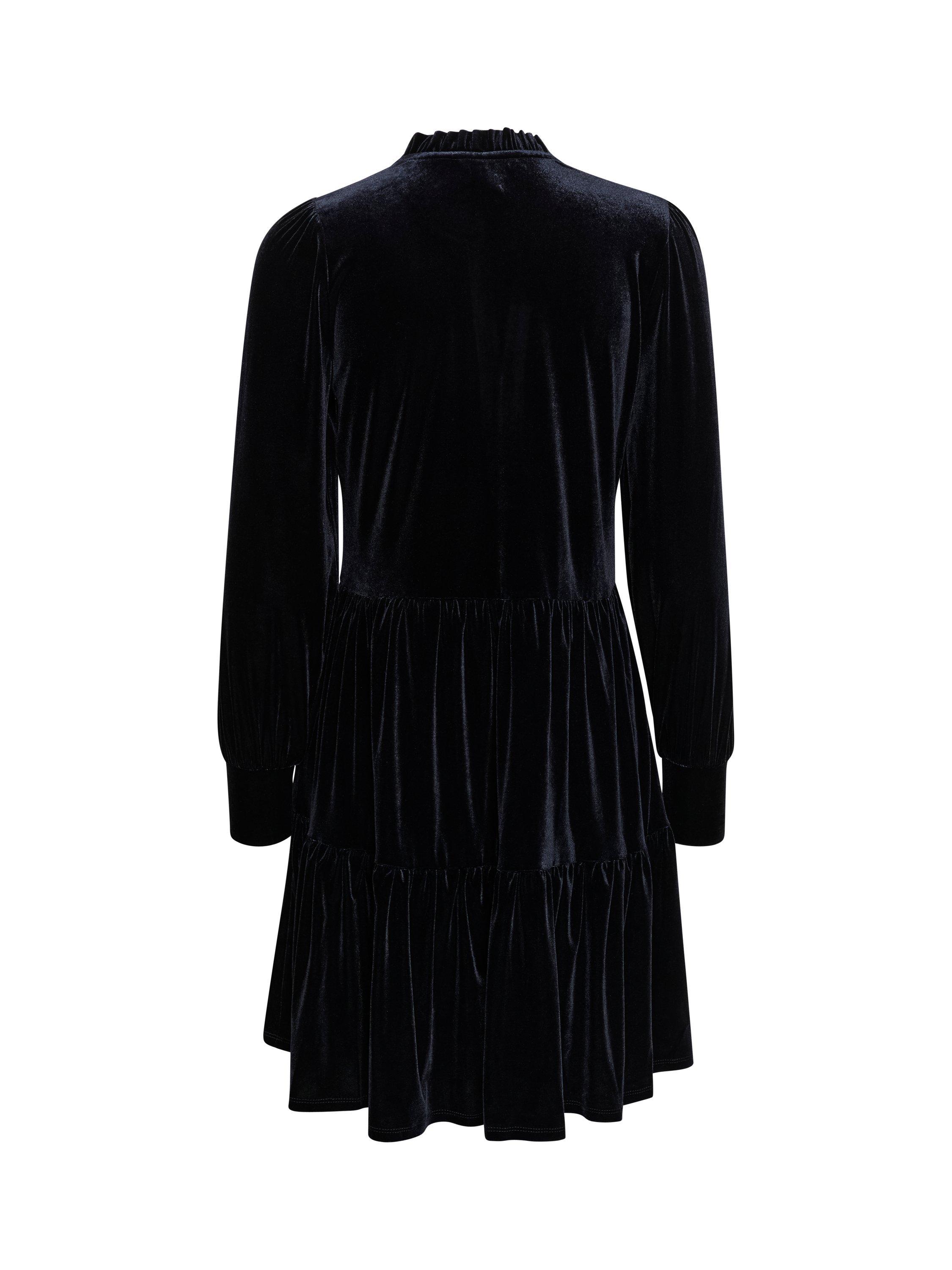 Product image 6 of 6, which shows Part Two Viggase Velvet Dress, Dark Navy, XS