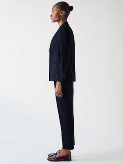 L.K.Bennett Bella Wool Blend Pin Stripe Blazer, Navy - view 2, Navy
