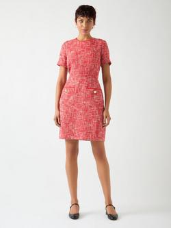 L.K.Bennett Alexa Tweed Mini Dress, Red, Red