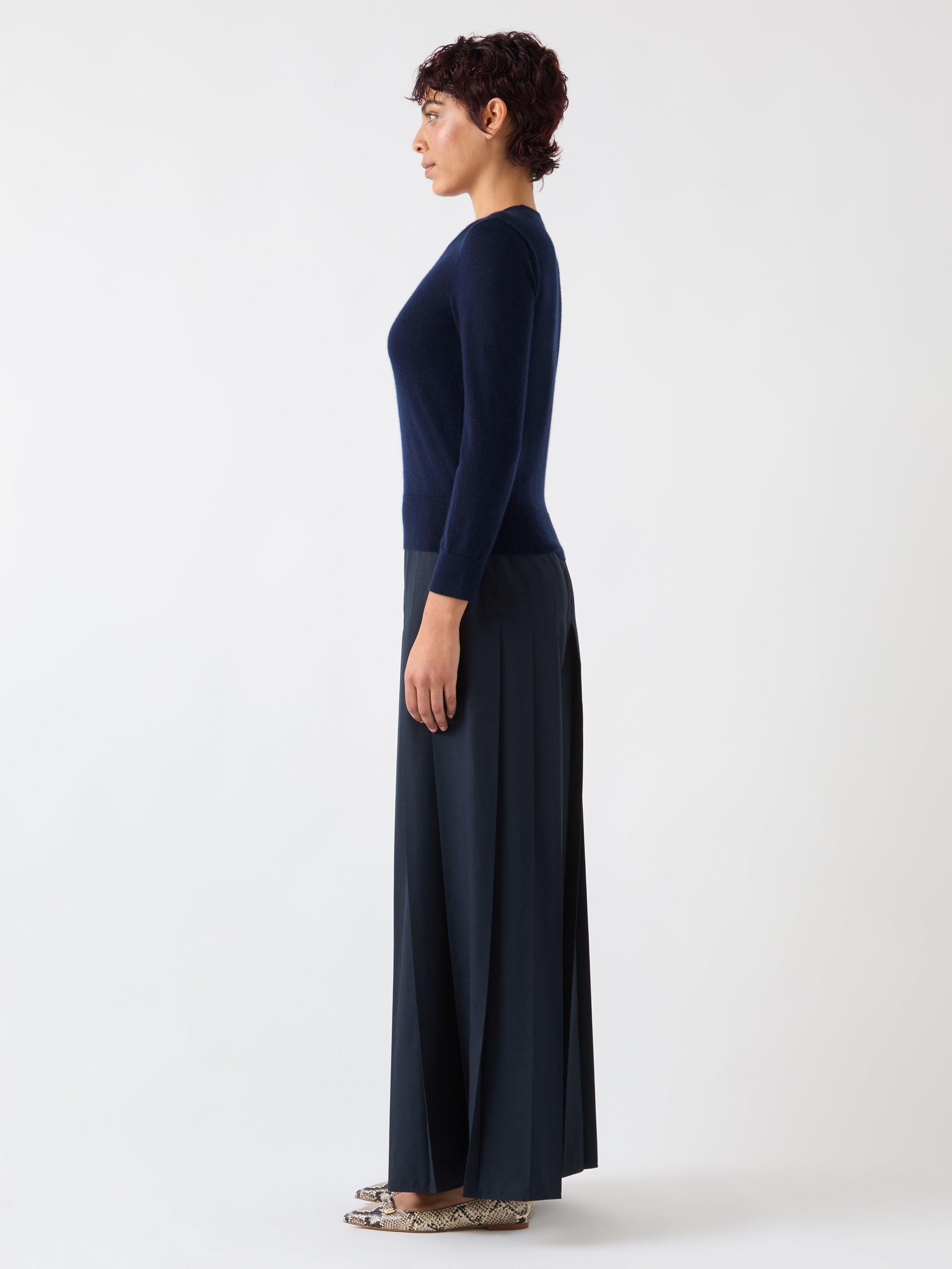 Product image 2 of 5, which shows L.K.Bennett Ashley Wool Rich Jumper, Navy, S