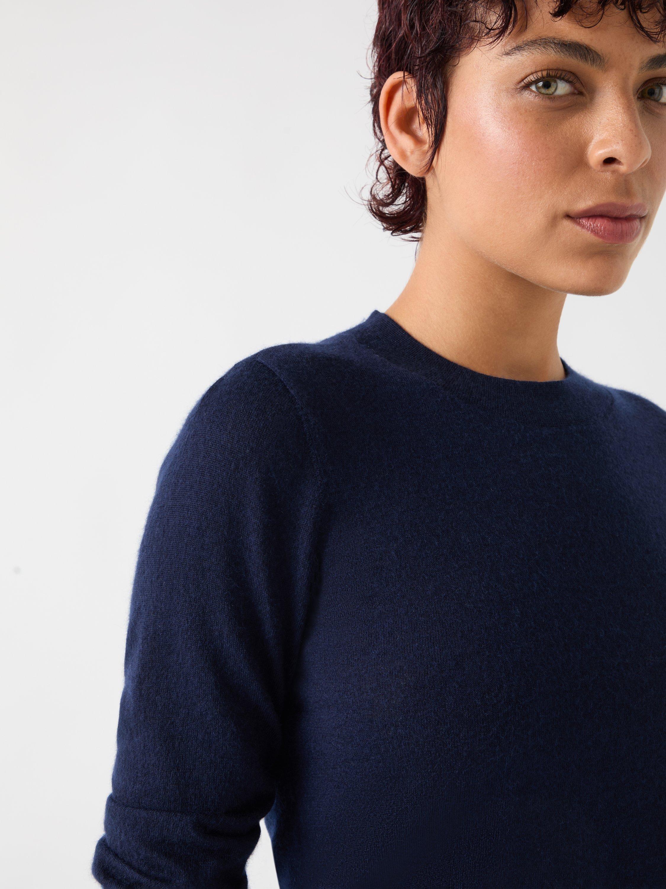 Product image 4 of 5, which shows L.K.Bennett Ashley Wool Rich Jumper, Navy, S