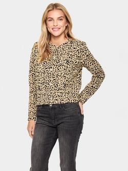 Saint Tropez Ilsabeth Animal Print Cardigan, Cartouche, Cartouche