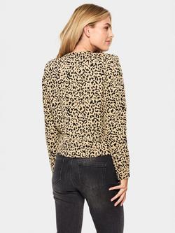 Saint Tropez Ilsabeth Animal Print Cardigan, Cartouche - view 2, Cartouche