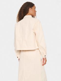 Saint Tropez Ilu Denim Jacket, Cream - view 2, Cream