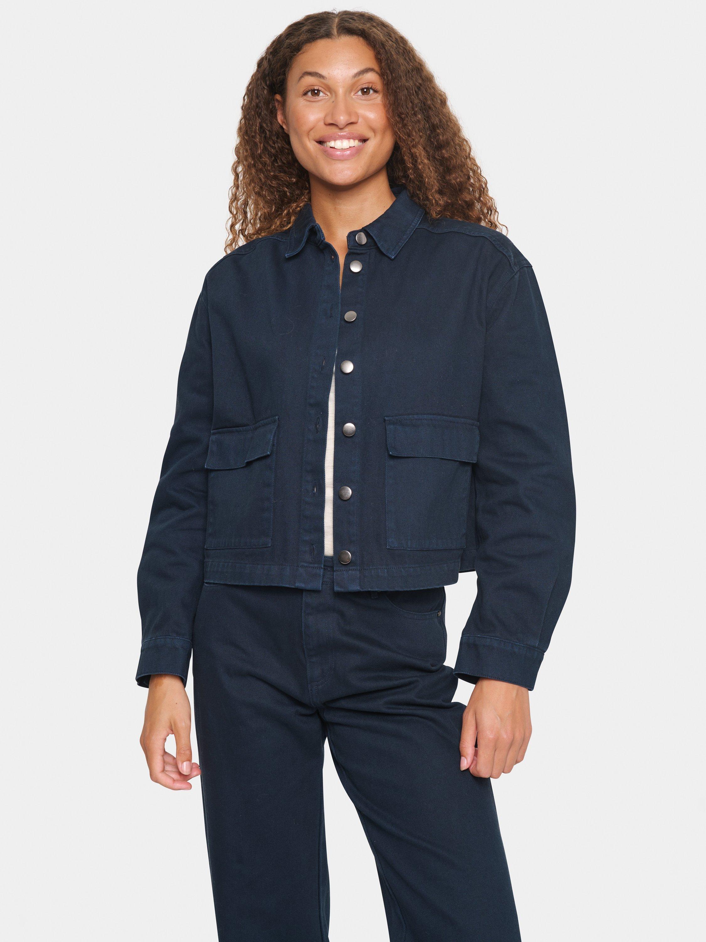 Saint Tropez Ilu Denim Jacket, Dark Blue