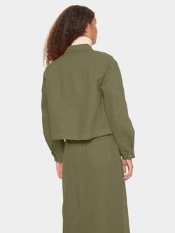 Saint Tropez Ilu Denim Jacket, Green - view 2, Green