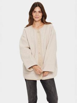 Saint Tropez Inley Teddy Fabric Jacket, Feather Grey, Feather Grey