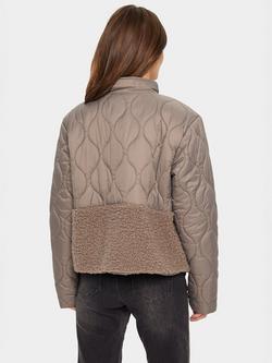 Saint Tropez Isodora Quilted Teddy Jacket, Cinder - view 2, Cinder