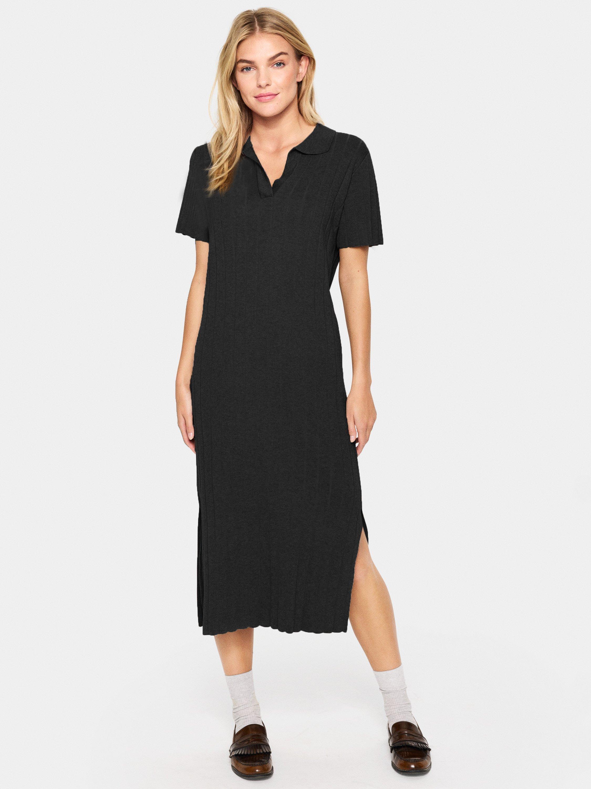 Product image 1 of 5, which shows Saint Tropez Fumiko Knit Dress, Black, XS