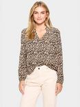 Saint Tropez Eda Leopard Print Top, Black/Multi