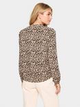 Saint Tropez Eda Leopard Print Top, Black/Multi