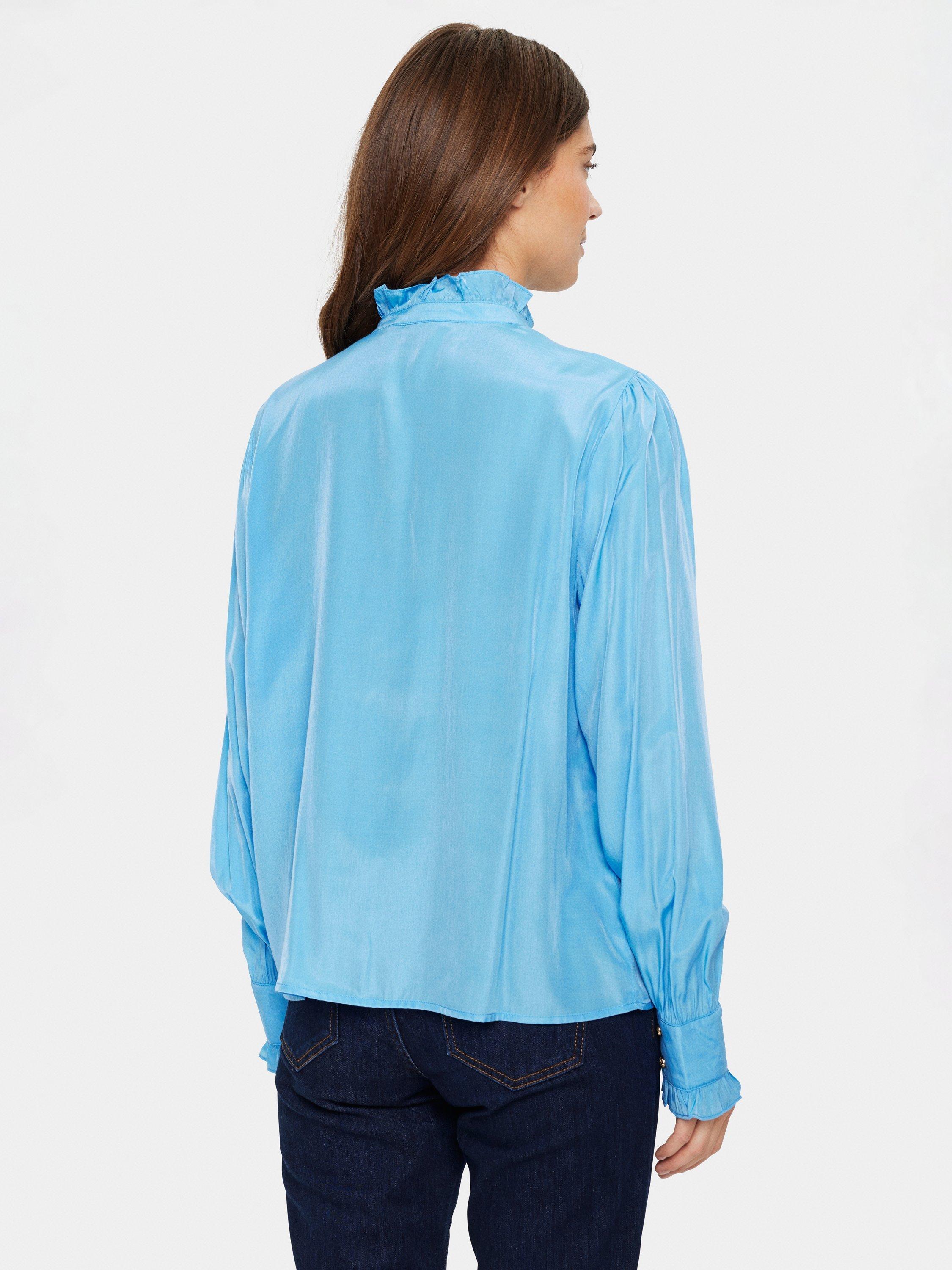 Product image 2 of 6, which shows Saint Tropez Felina Frill Shirt, All Aboard, M