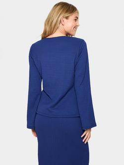 Saint Tropez Ilyssa Flared Sleeve Top - view 2, Midnight Sail