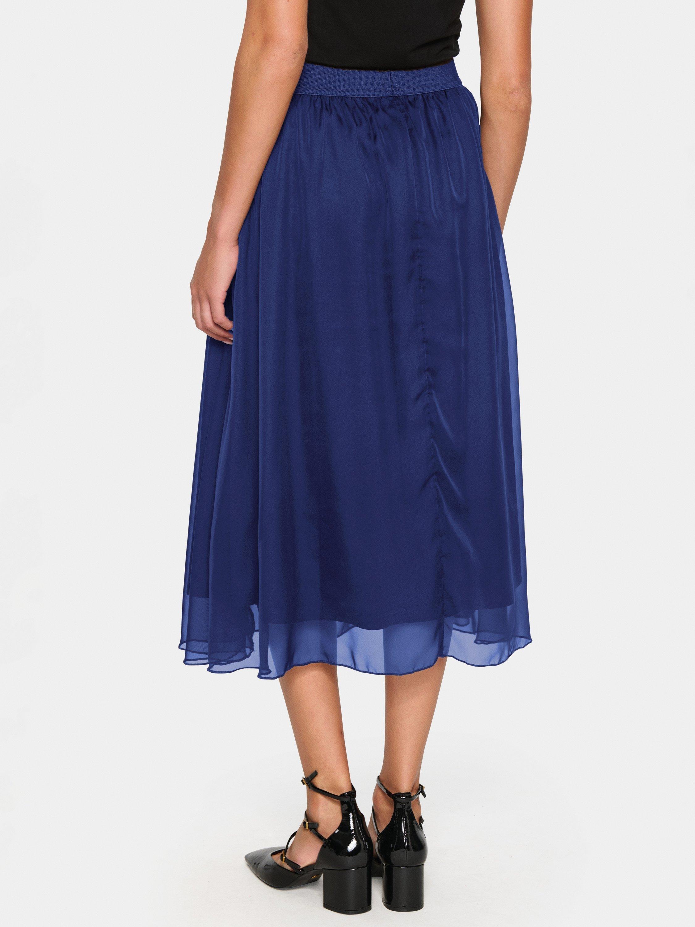 Product image 2 of 6, which shows Saint Tropez Coral Ciffon Midi Skirt, Midnight Sail, XS