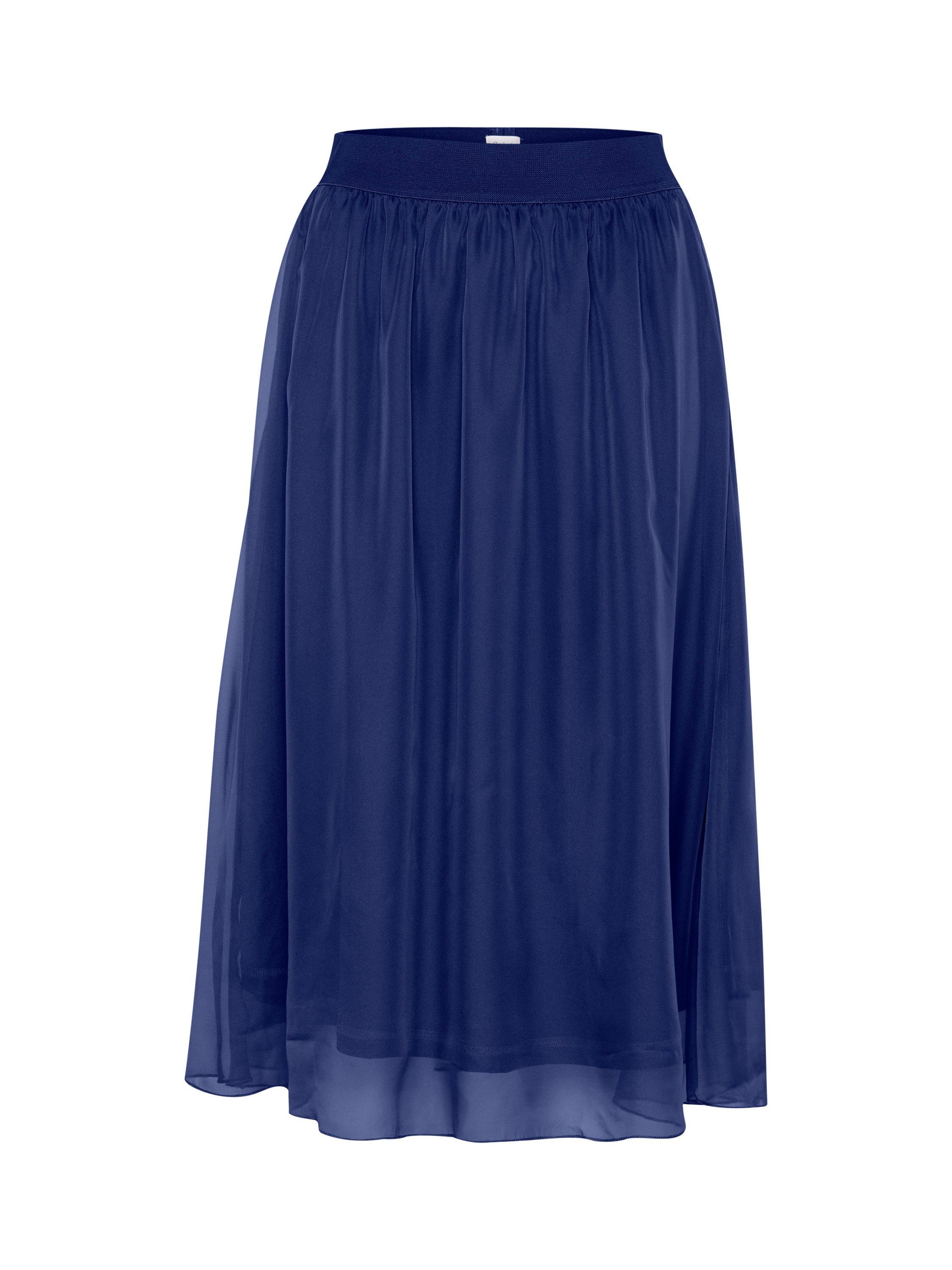 Product image 5 of 6, which shows Saint Tropez Coral Ciffon Midi Skirt, Midnight Sail, XS