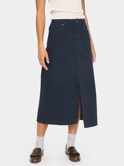 Saint Tropez Ilu Dyed Denim Skirt, Dark Blue, Dark Blue