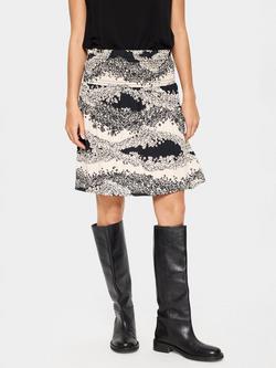 Saint Tropez Iselin Abstract Print Skirt, Black/White, Black/White