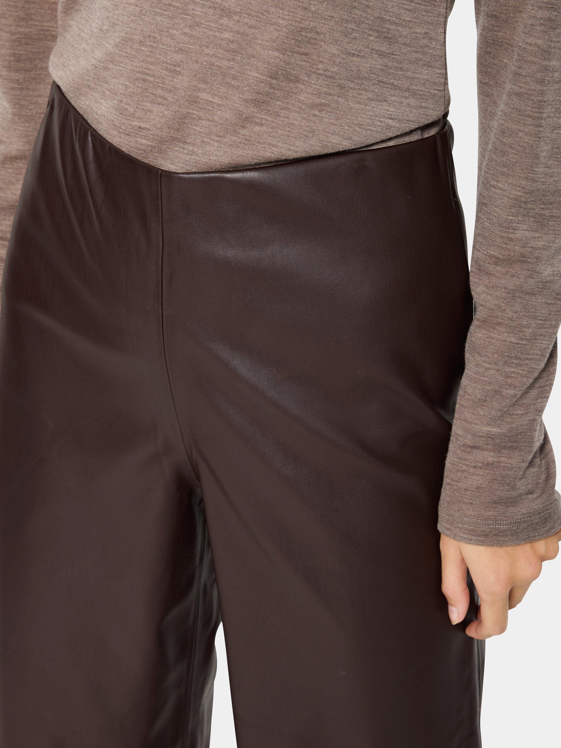 Product image 4 of 6, which shows Saint Tropez Dowie Faux Leather Trousers, Rain Drum, M