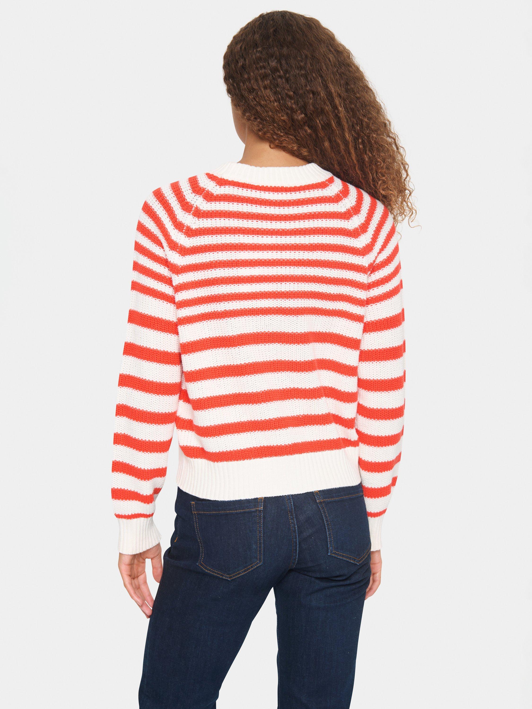 Product image 2 of 6, which shows Saint Tropez Ibenmei Stripe Jumper, Red/White, XS