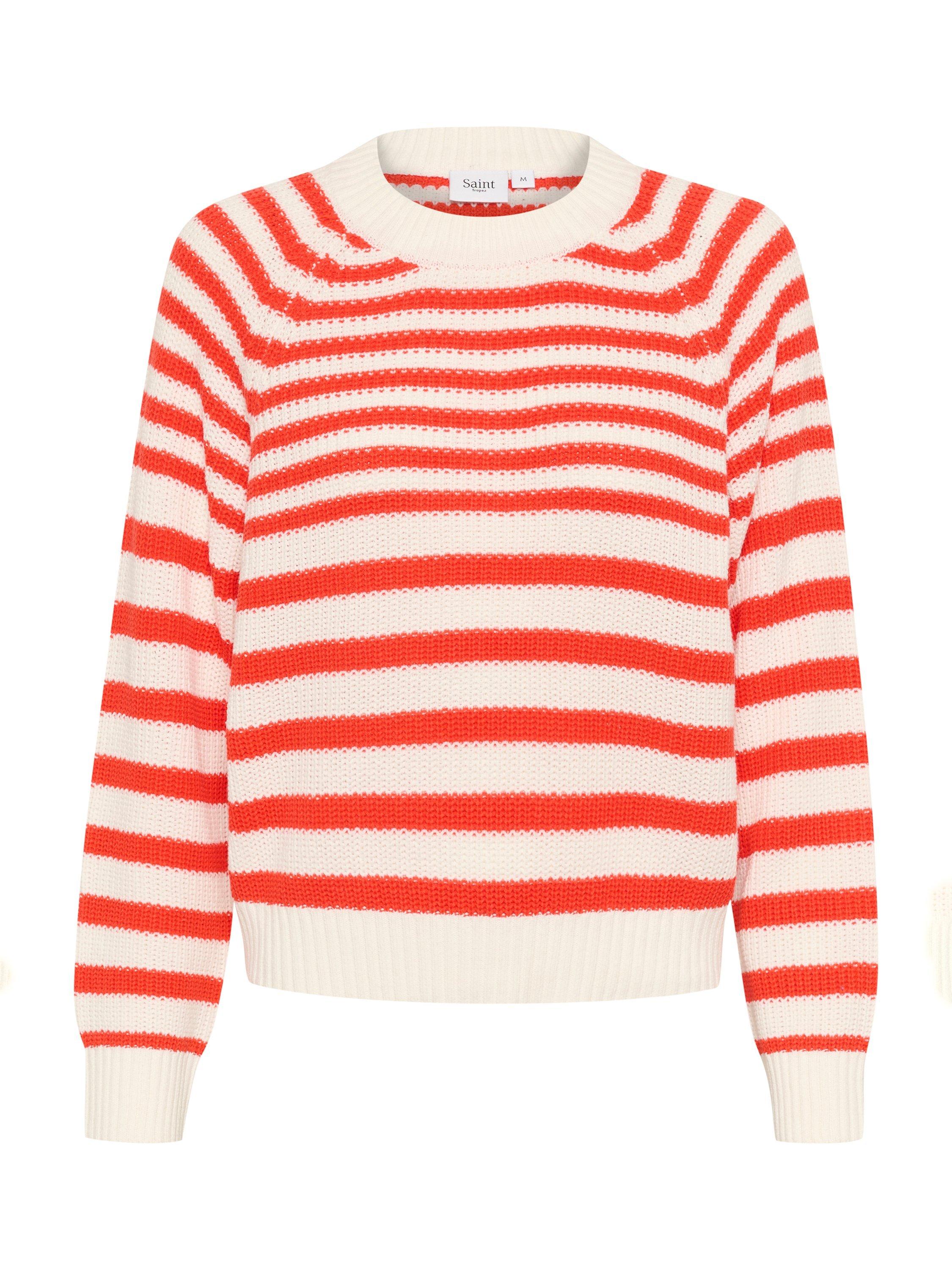 Product image 5 of 6, which shows Saint Tropez Ibenmei Stripe Jumper, Red/White, XS
