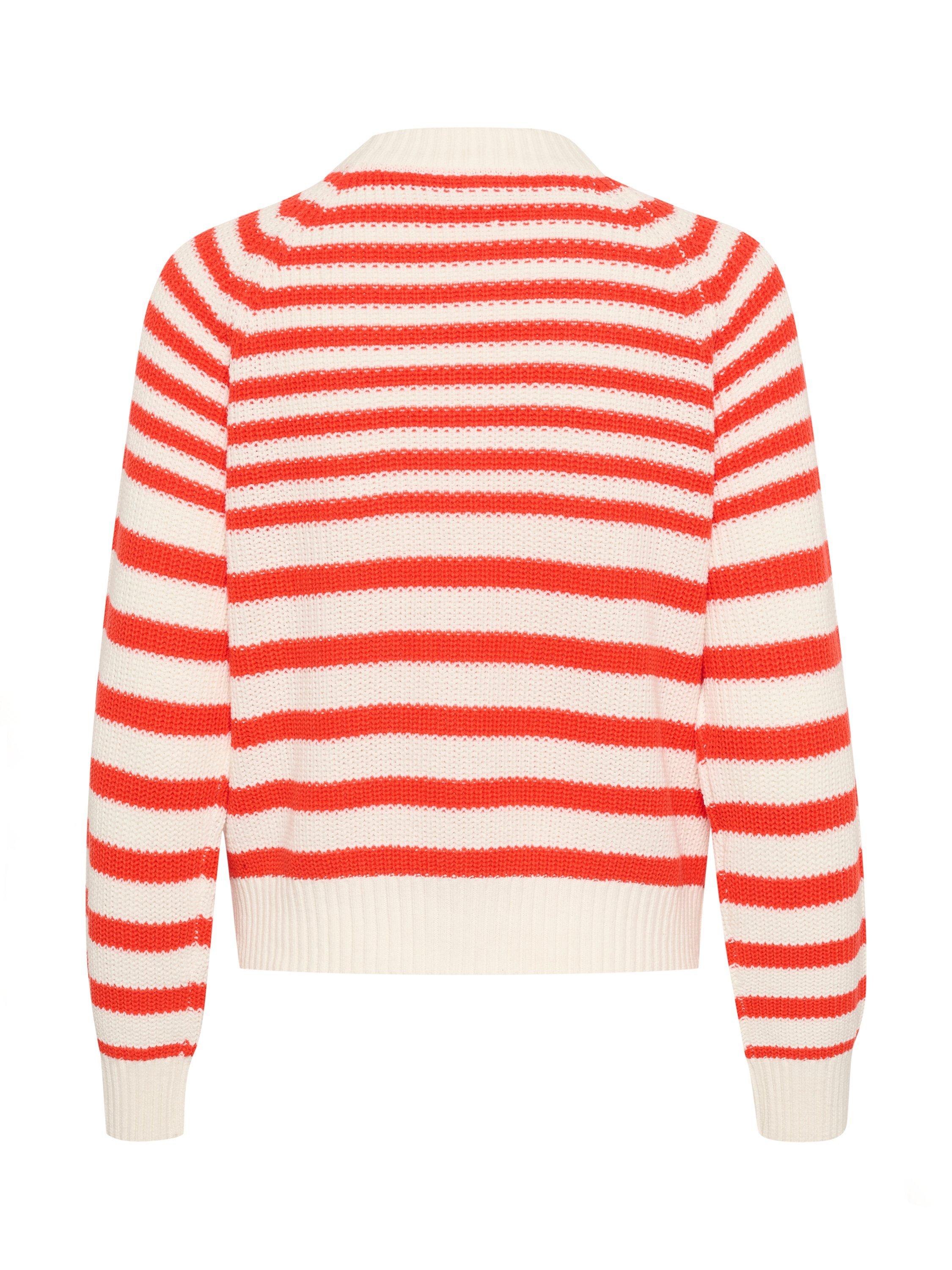 Product image 6 of 6, which shows Saint Tropez Ibenmei Stripe Jumper, Red/White, XS