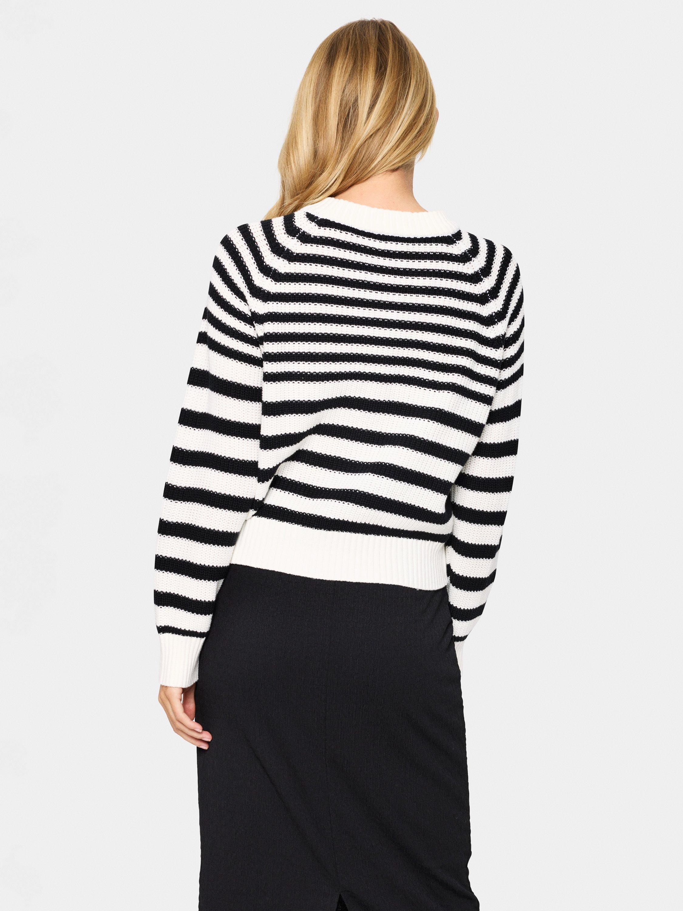 Product image 2 of 6, which shows Saint Tropez Ibenmei Stripe Jumper, Black/Multi, S