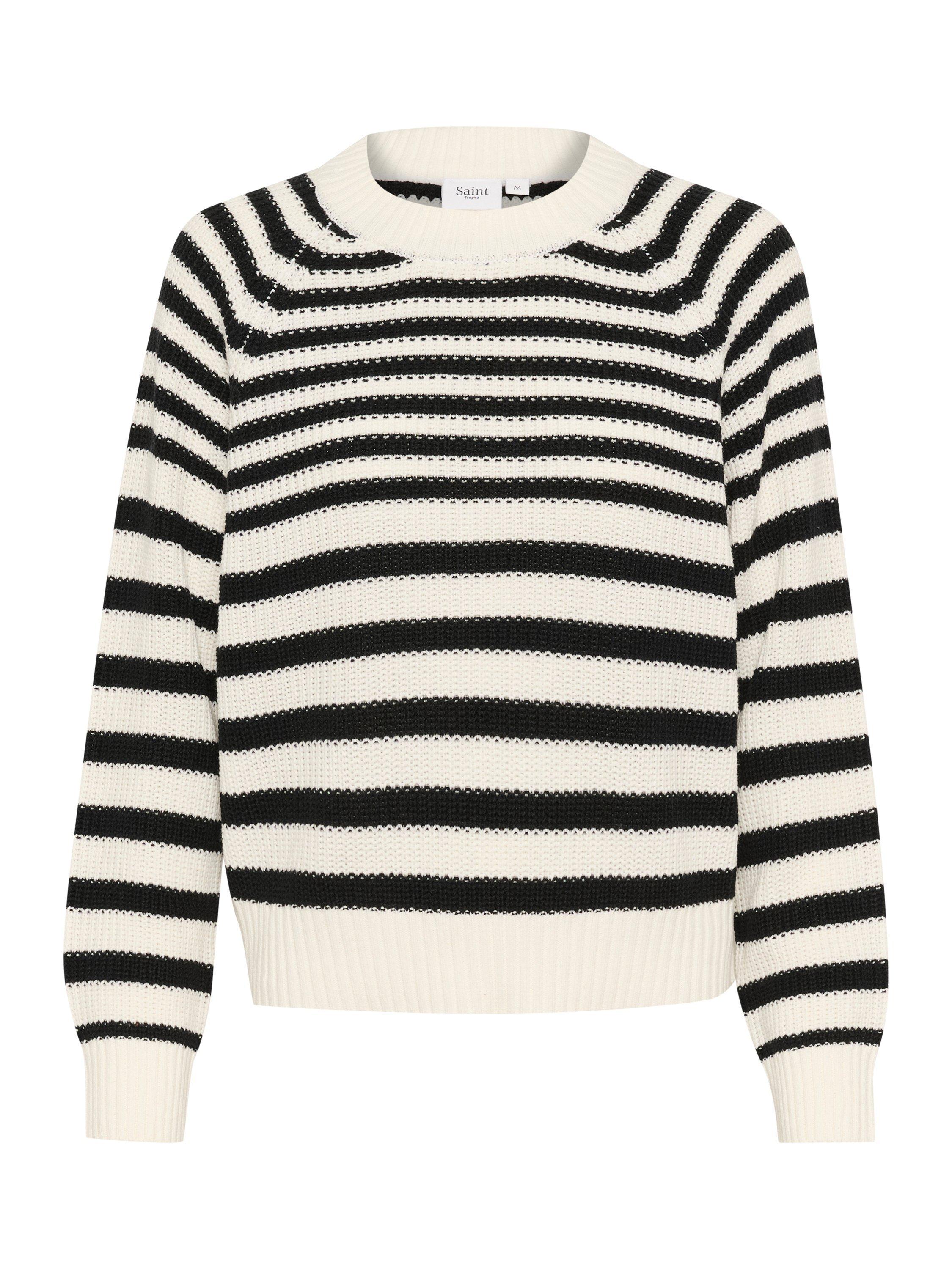 Product image 5 of 6, which shows Saint Tropez Ibenmei Stripe Jumper, Black/Multi, S
