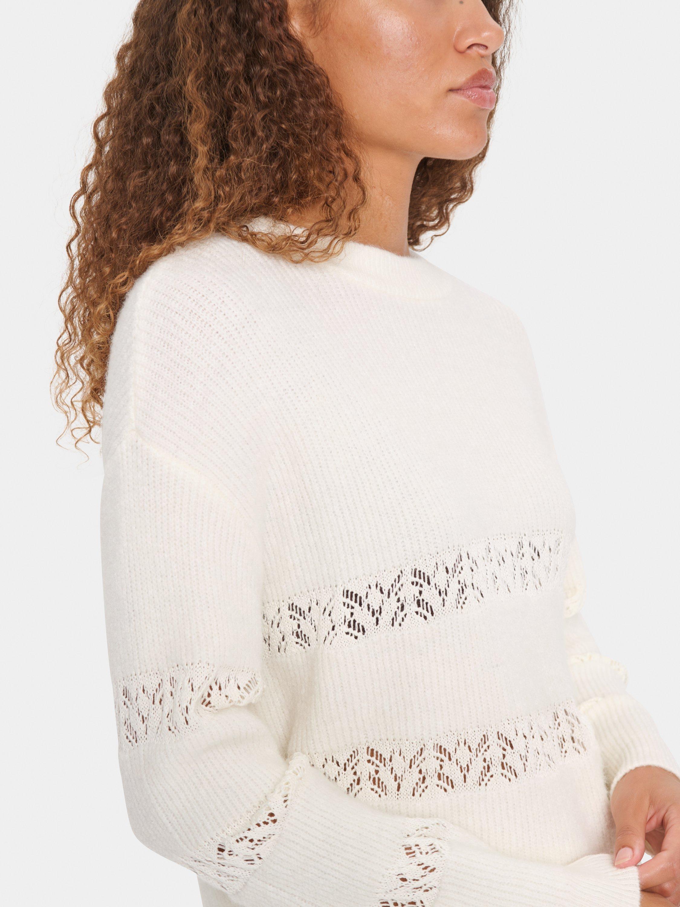 Product image 4 of 6, which shows Saint Tropez Ingela Textured Knit Jumper, Ice, XS