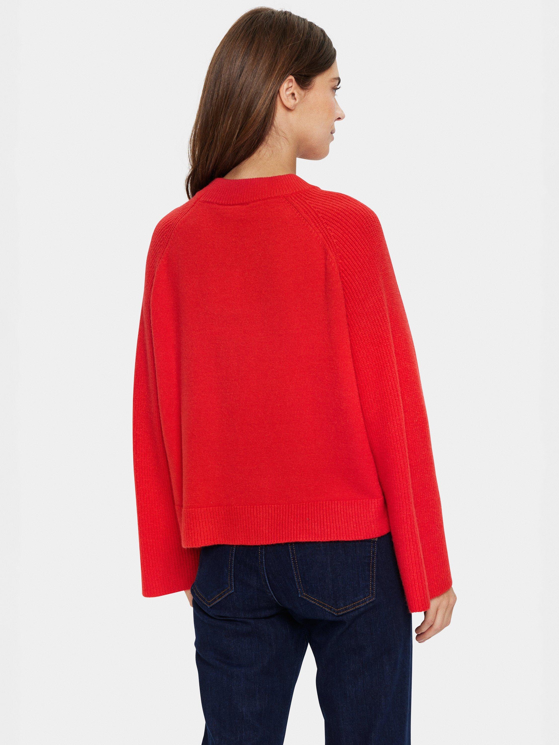 Product image 2 of 6, which shows Saint Tropez Inva Round Neck Jumper, Flame Scarlet, M