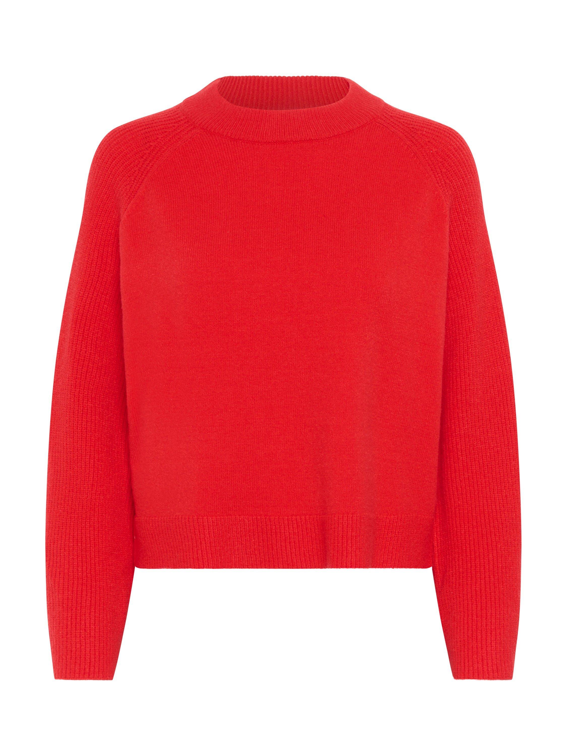 Product image 5 of 6, which shows Saint Tropez Inva Round Neck Jumper, Flame Scarlet, M