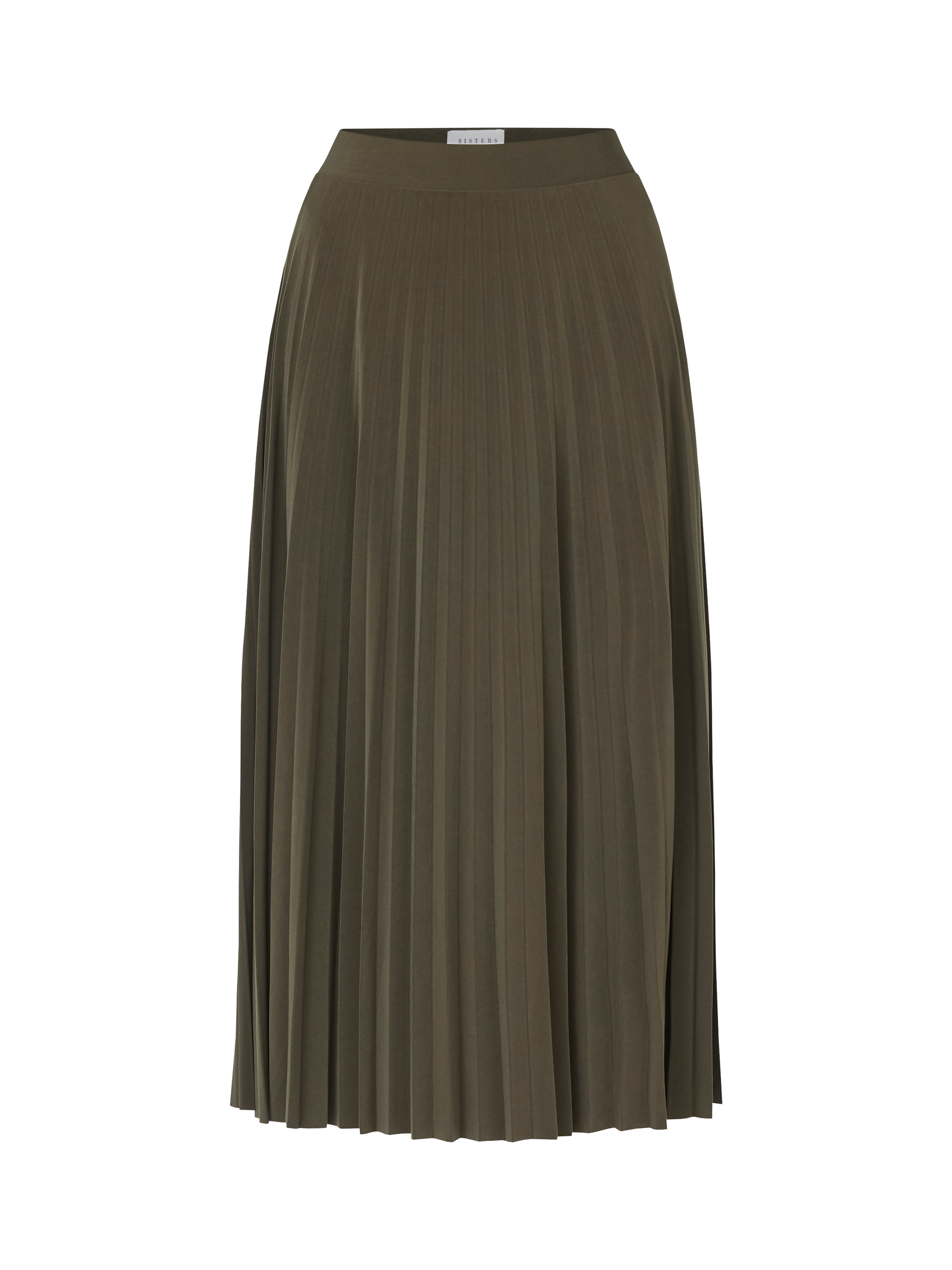 Product image 4 of 5, which shows Sisters Point Malou Pleated Skirt, Khaki, XS