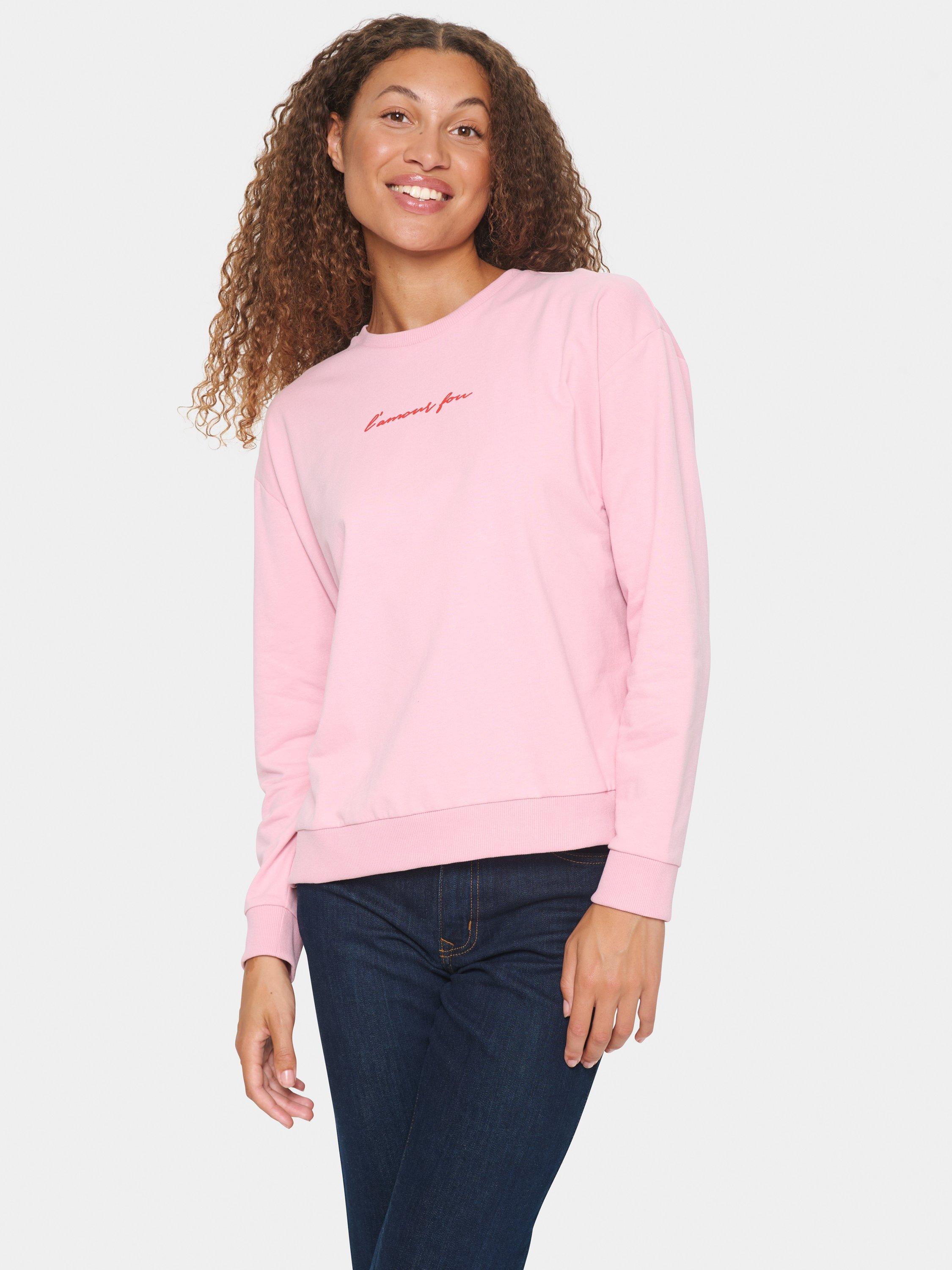 Product image 1 of 6, which shows Saint Tropez Ippa L'Amour Fou Sweatshirt, Pink, XXL