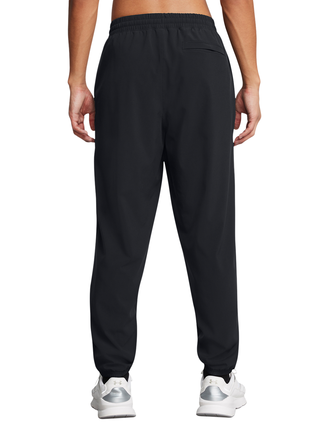 Product image 2 of 6, which shows Under Armour Men's Vibe Woven Joggers, Black / White, S