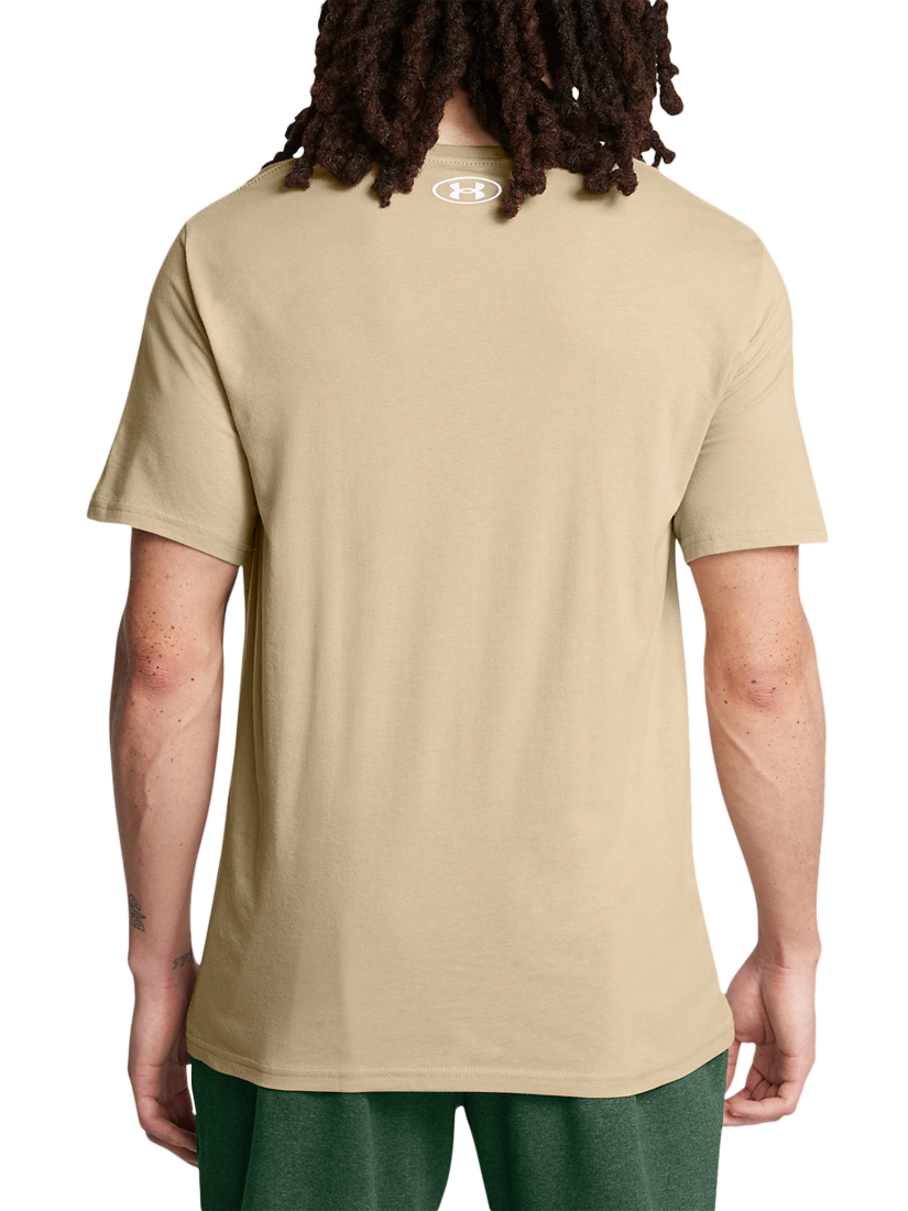 Product image 2 of 6, which shows Under Armour Logo T-Shirt, City Khaki/White, S
