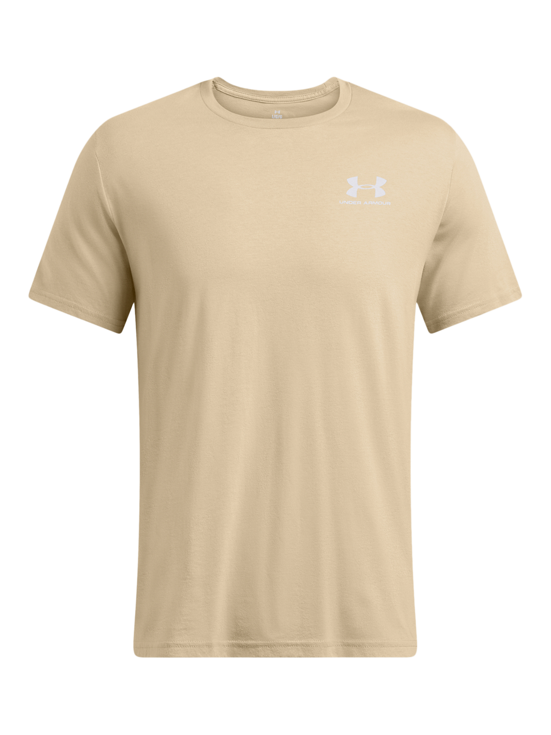 Product image 5 of 6, which shows Under Armour Logo T-Shirt, City Khaki/White, S