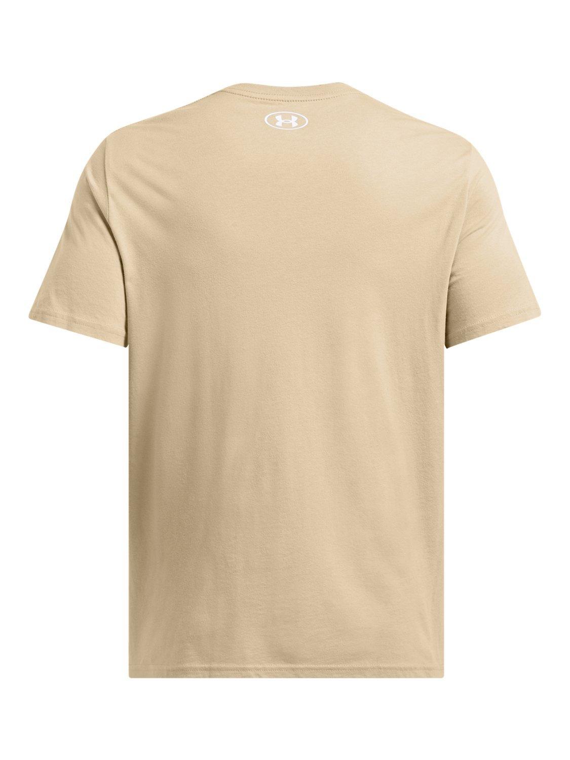 Product image 4 of 6, which shows Under Armour Logo T-Shirt, City Khaki/White, S